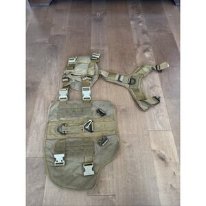 ICEFANG Tactical Dog Harness 4X Metal Buckle MOLLE Vest Handle XL